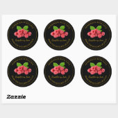 Zelfgemaakt Raspberry Jam Label | Zwart (Vel)
