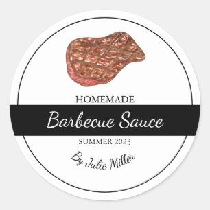 Zelfgemaakt rundvlees Barbecuesaus BBQ Label