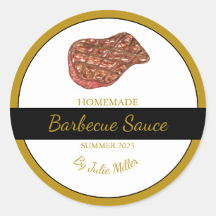 Zelfgemaakt rundvlees Barbecuesaus BBQ Label