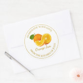 Zelfgemaakt Sinaasappel Jam Label | Wit (Envelop)
