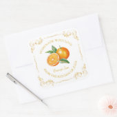  Zelfgemaakt Sinaasappel Jam Square Label (Envelop)