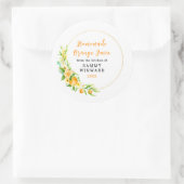 Zelfgemaakt Sinaasappelsap Inmaaklabel Ronde Sticker (Tas)