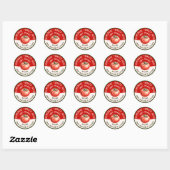 Zelfgemaakt tomatensap met twee kleuren ronde sticker (Vel)