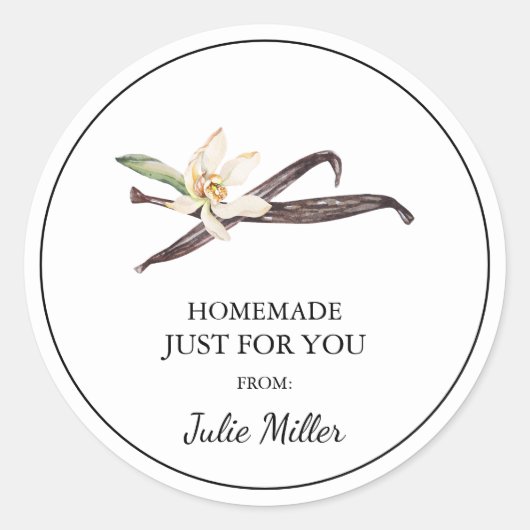 Zelfgemaakt voor jou vanille label (Voorkant)