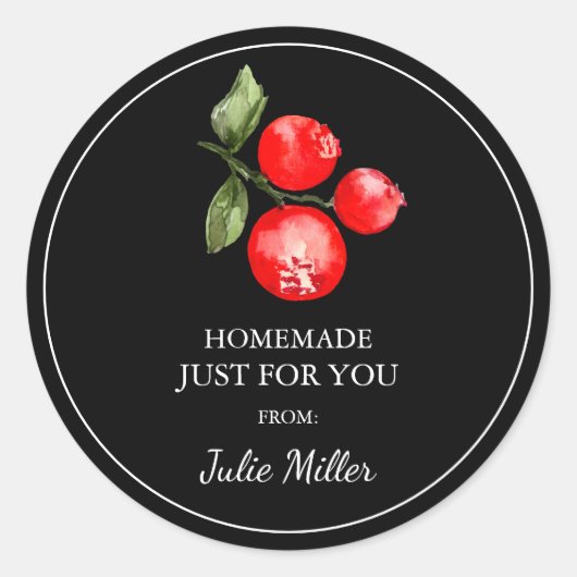 Zelfgemaakt voor uw cranberry label (Voorkant)