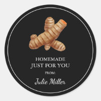 Zelfgemaakt voor uw kurkuma label