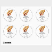 Zelfgemaakt voor uw pinda-label ronde sticker (Vel)