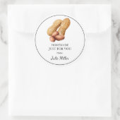 Zelfgemaakt voor uw pinda-label ronde sticker (Tas)