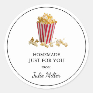 Zelfgemaakt voor uw popcorn label
