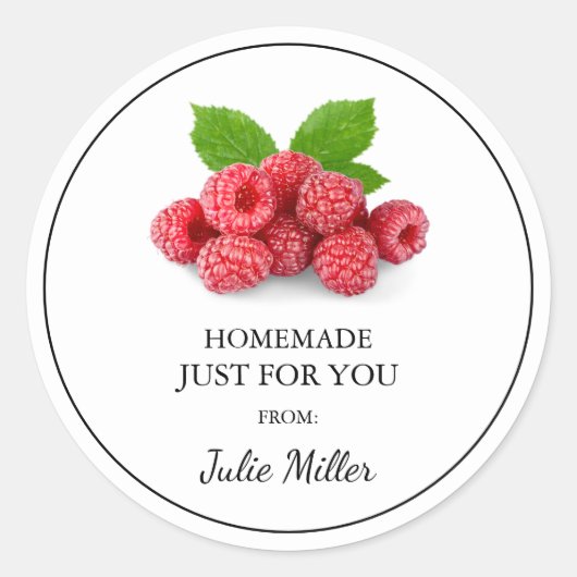 Zelfgemaakt voor uw raspberry label (Voorkant)