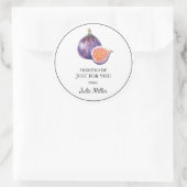 Zelfgemaakt voor uw vijgenlabel ronde sticker (Tas)