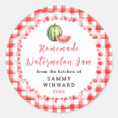 Zelfgemaakt Watermeloenjam Pot Etiket (Voorkant)