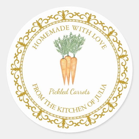  Zelfgemaakt Wortel Pickle Label L Wit (Voorkant)