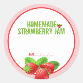 Zelfgemaakte aardbeienjam inblikken Sticker