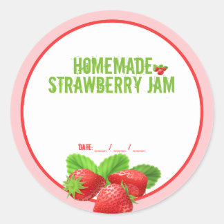Zelfgemaakte aardbeienjam inblikken Sticker