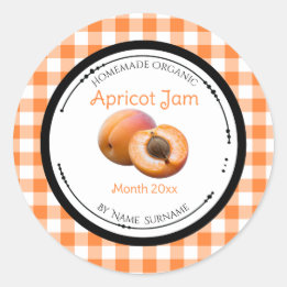 Zelfgemaakte Abrikozenjam Etiket Sticker