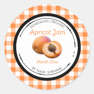 Zelfgemaakte Abrikozenjam Etiket Sticker