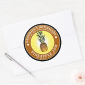 Zelfgemaakte Ananas Jam Sjabloon Ronde Sticker (Envelop)