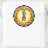  Zelfgemaakte Ananas Jam Sjabloon Ronde Sticker (Tas)