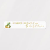 Zelfgemaakte Ananas Jam Thin Label (Design 2)