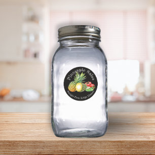 Zelfgemaakte Ananas Salsa Voedsel Etiket voor Thui