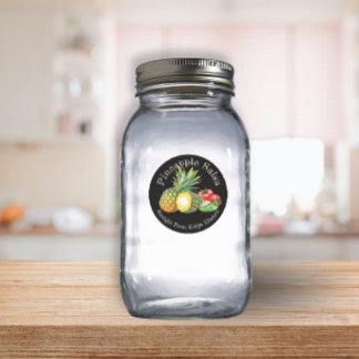 Zelfgemaakte Ananas Salsa Voedsel Etiket voor Thui
