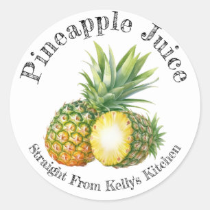 Zelfgemaakte Ananas Sappen Etiket voor Thuis Inbli