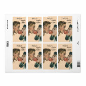 Zelfgemaakte appelcider wijn fles etiketten (Full Sheet)