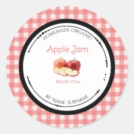 Zelfgemaakte Appeljam Label Sticker