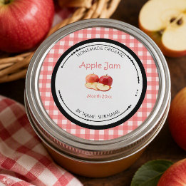 Zelfgemaakte Appeljam Label Sticker