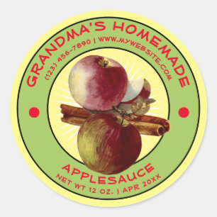 zelfgemaakte appelmoes label Sjabloon