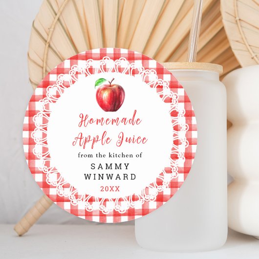Zelfgemaakte appelsap Drink label