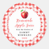 Zelfgemaakte appelsap Drink label (Voorkant)