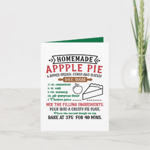 Zelfgemaakte appeltaart recept aanpasbaar feestdagen kaart