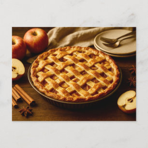 Zelfgemaakte Appeltaart Thanksgiving Herfst Ansich Feestdagenkaart