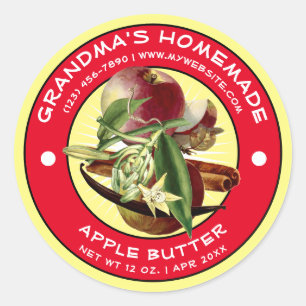 Zelfgemaakte Apple Butter Label Sjabloon