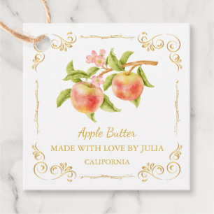 zelfgemaakte Apple Butter Square Hang Label