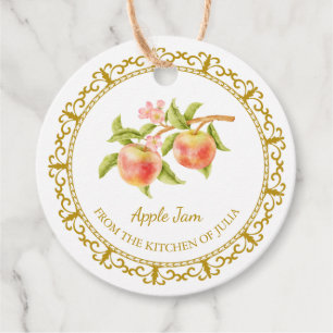 Zelfgemaakte Apple Jam Hang Label l Wit