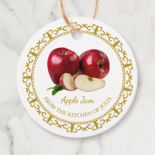  Zelfgemaakte Apple Jam Hang Label l Wit