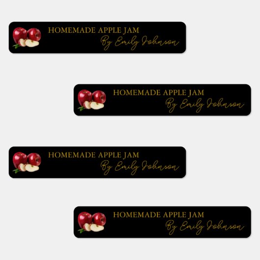 Zelfgemaakte Apple Jam Thin Label (Groep)