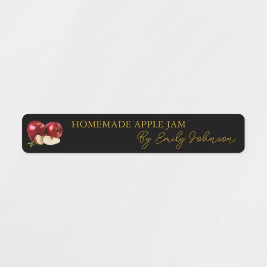 Zelfgemaakte Apple Jam Thin Label (Design 2)