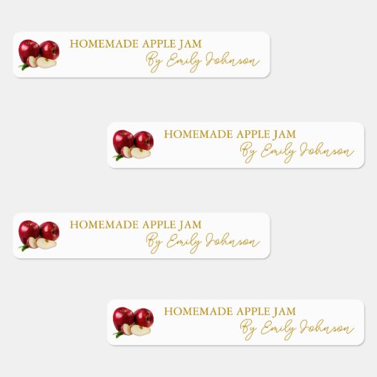Zelfgemaakte Apple Jam Thin Label (Groep)