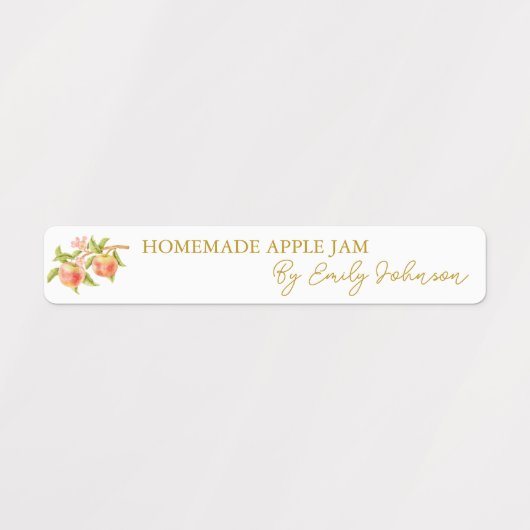 Zelfgemaakte Apple Jam Thin Seal Label (Design 1)
