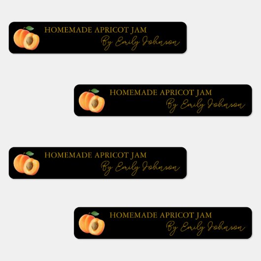 Zelfgemaakte Apricot Jam Thin Label (Groep)