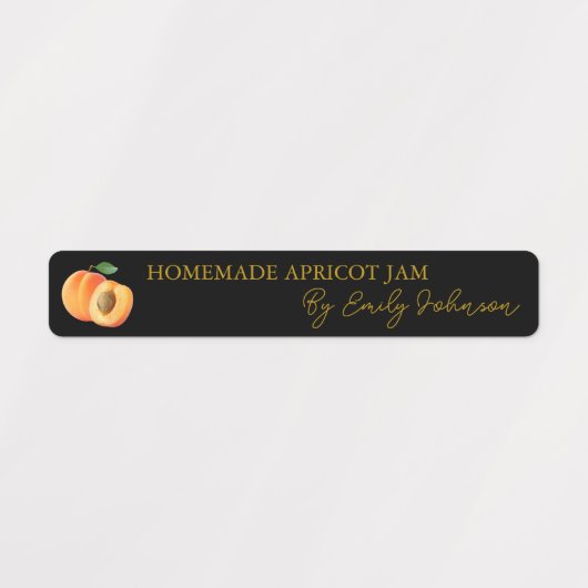 Zelfgemaakte Apricot Jam Thin Label (Design 1)