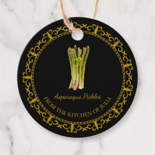 zelfgemaakte asperges augurk hang Label