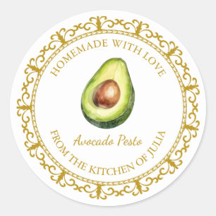  zelfgemaakte avocado pesto label l wit