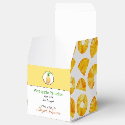 Zelfgemaakte bad & body verpakking | ananasdoos bedankdoosjes (Geopend)