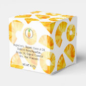 Zelfgemaakte bad & body verpakking | ananasdoos bedankdoosjes (Achterkant)