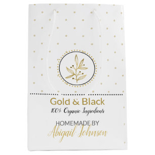 Zelfgemaakte bad & body verpakking Goud & Zwart Medium Cadeauzakje